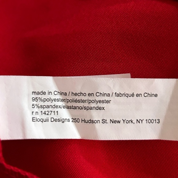 Eloquii Red Draped Satin Midi Skirt NWT Size:18 - Picture 5 of 5